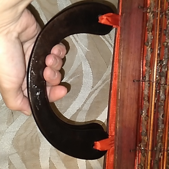 Beautiful Vintage Ecco Natural Twig & Wood Purse. - Picture 8 of 12